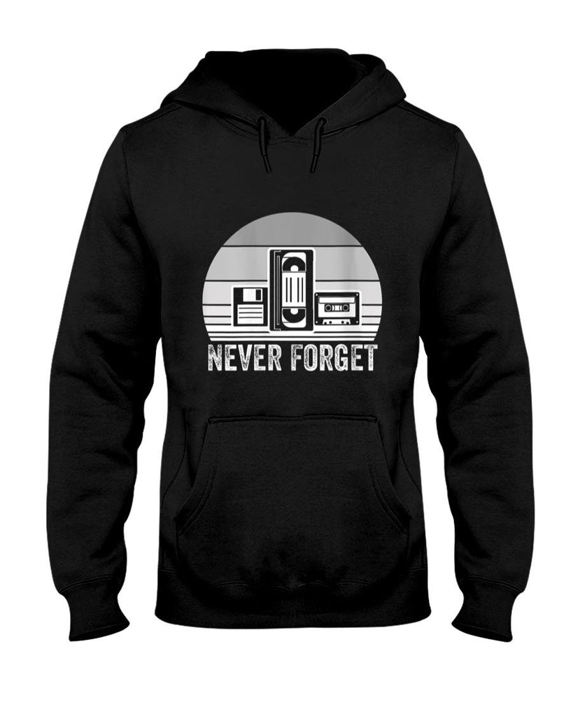 Retro Nostalgia - Womens Never Forget Retro Nostalgia Media Tech T-Shirt