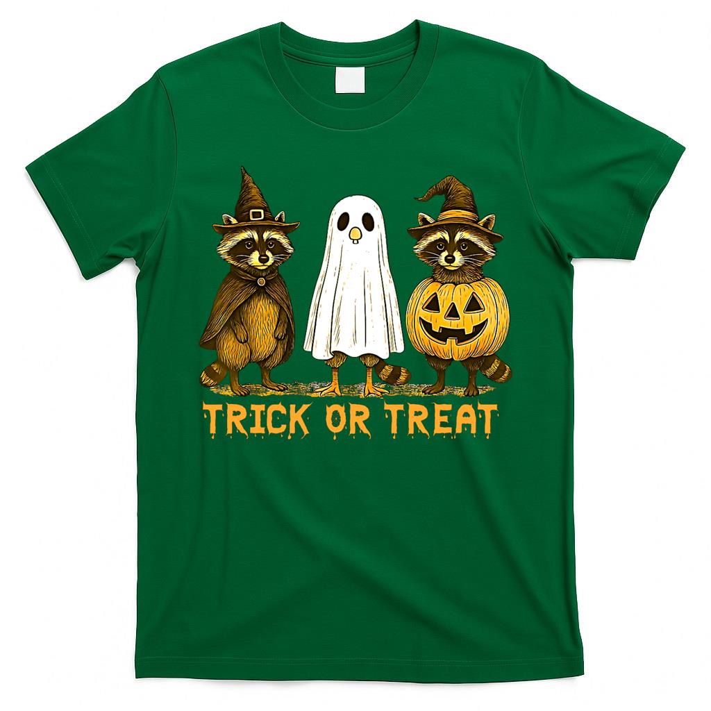 Trick Or Treat, Funny Halloween, Horror Pumpkin, Boo Ghost , Funny Raccon Classic T-Shirt