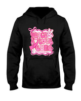 Peace Love Cure Pink Ribbon Coquette Breast Cancer Awareness T-Shirt