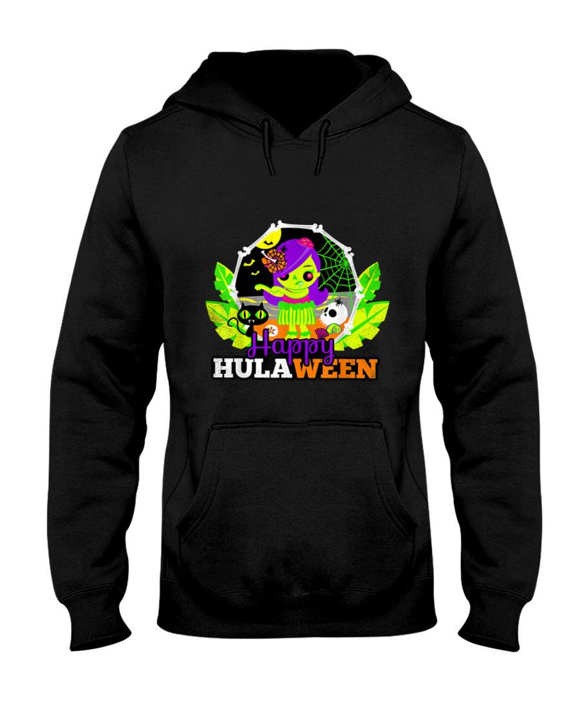 Happy Hulaween Halloween Hula Dancer Zombie Trick or Treats T-Shirt