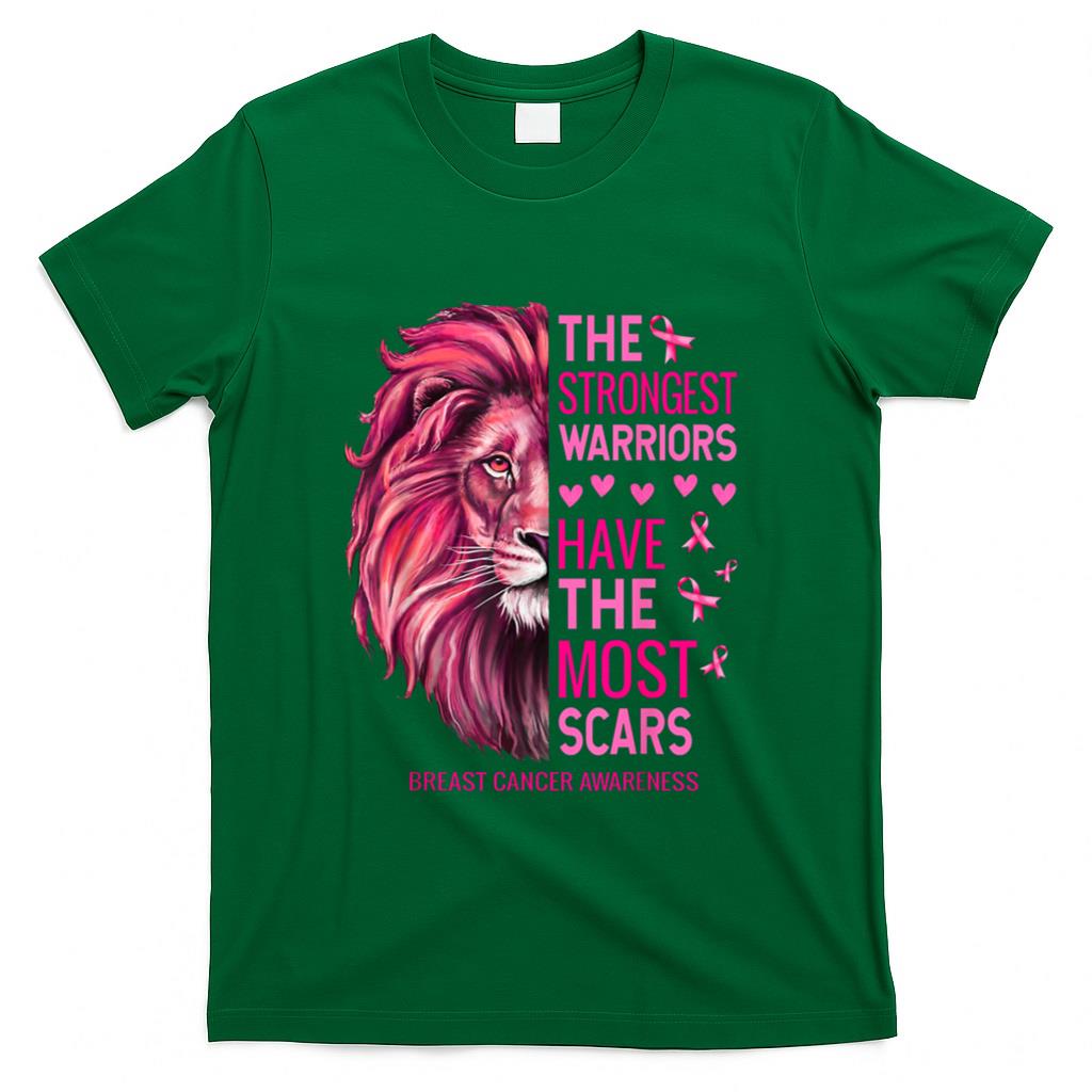 Lion Pink Funny Breast Cancer Awareness Survivor Warrior T-Shirt