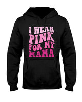 I Wear Pink for my Mama Groovy Breast Cancer Women Kid Youth T-Shirt