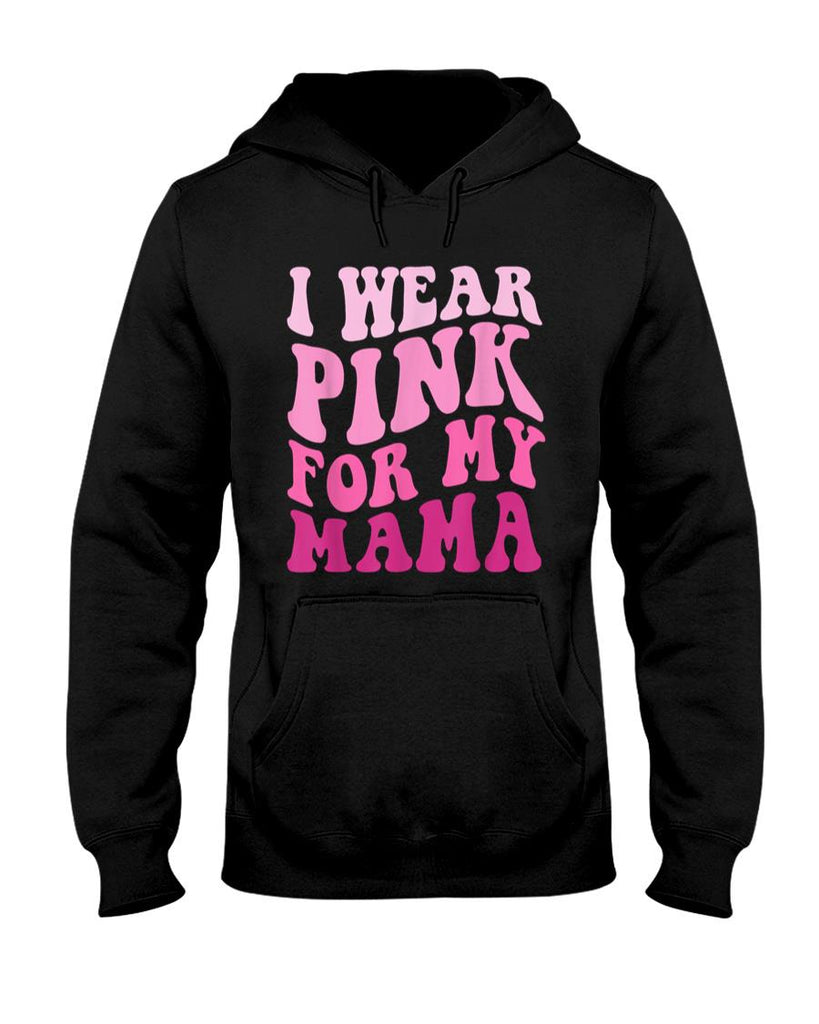 I Wear Pink for my Mama Groovy Breast Cancer Women Kid Youth T-Shirt