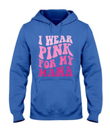I Wear Pink for my Mama Groovy Breast Cancer Women Kid Youth T-Shirt