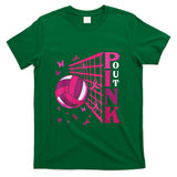 Cute Pink Out Volleyball Breast Cancer Awareness Pink Ribbon T-Shirt