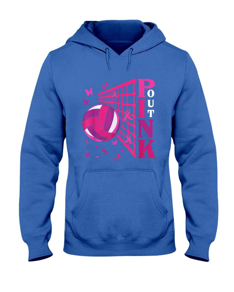 Cute Pink Out Volleyball Breast Cancer Awareness Pink Ribbon T-Shirt