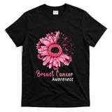 Sunflower Breast Cancer Awareness Pink Ribbon In October T-Shirt