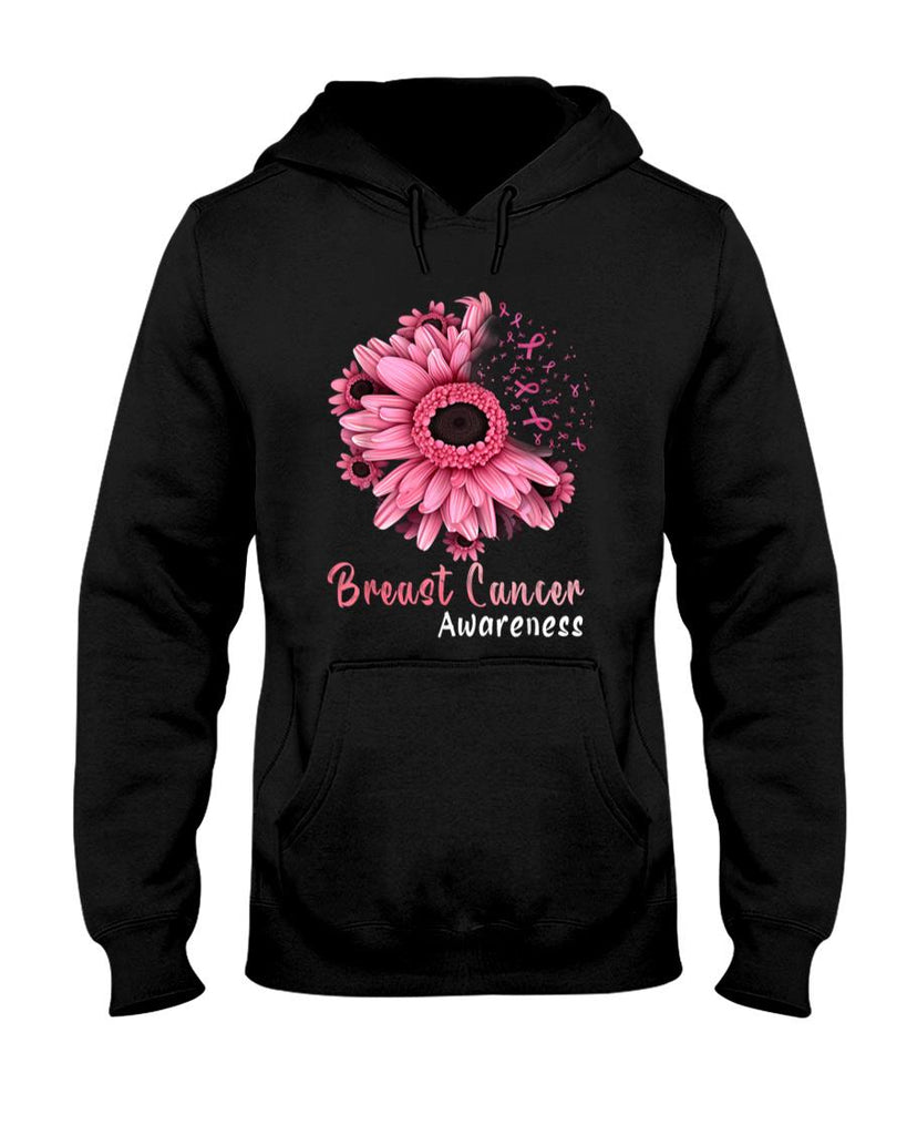 Sunflower Breast Cancer Awareness Pink Ribbon In October T-Shirt