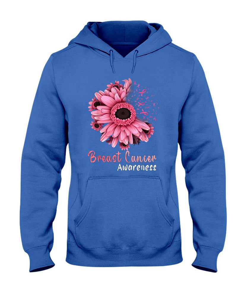 Sunflower Breast Cancer Awareness Pink Ribbon In October T-Shirt