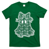 Coquette Bow Ghost Halloween Spooky Season Trick Or Treat T-Shirt