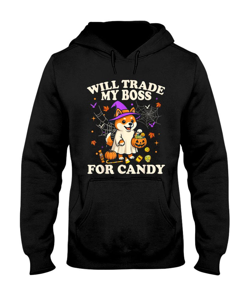 Funny Halloween Shiba Inu Dog Lover Candy Trick or Treat T-Shirt