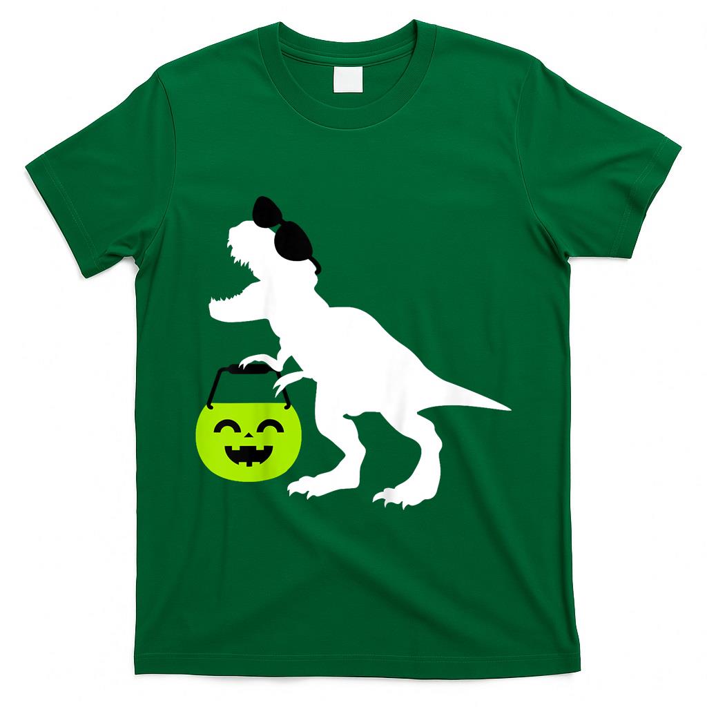 Kids Halloween Dinosaur Toddler Boys T Rex Trick or Treat T-Shirt