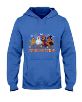 Chick Or Treat Halloween Witch Boo Spooky Chicken Costumes T-Shirt