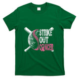 Strike Out Cancer Breast Cancer Awareness Baseball Warrior T-Shirt