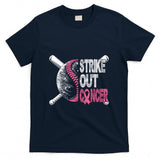 Strike Out Cancer Breast Cancer Awareness Baseball Warrior T-Shirt