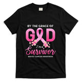 By The Grace of God Im A Survivor Breast Cancer Survivor T-Shirt