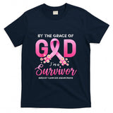 By The Grace of God Im A Survivor Breast Cancer Survivor T-Shirt