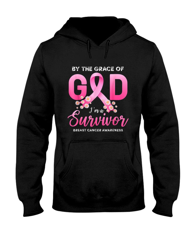 By The Grace of God Im A Survivor Breast Cancer Survivor T-Shirt