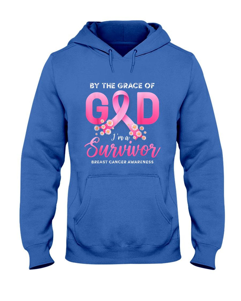 By The Grace of God Im A Survivor Breast Cancer Survivor T-Shirt