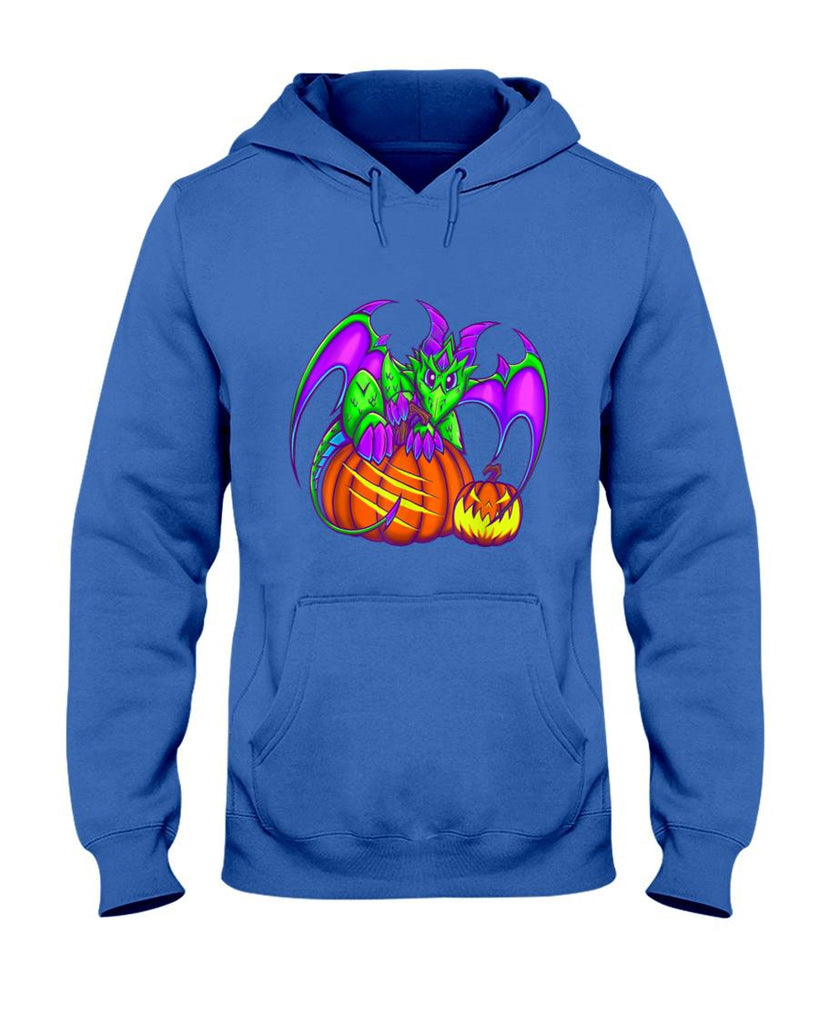 Cute Green Purple Halloween Pumpkin Dragon Trick or Treat T-Shirt