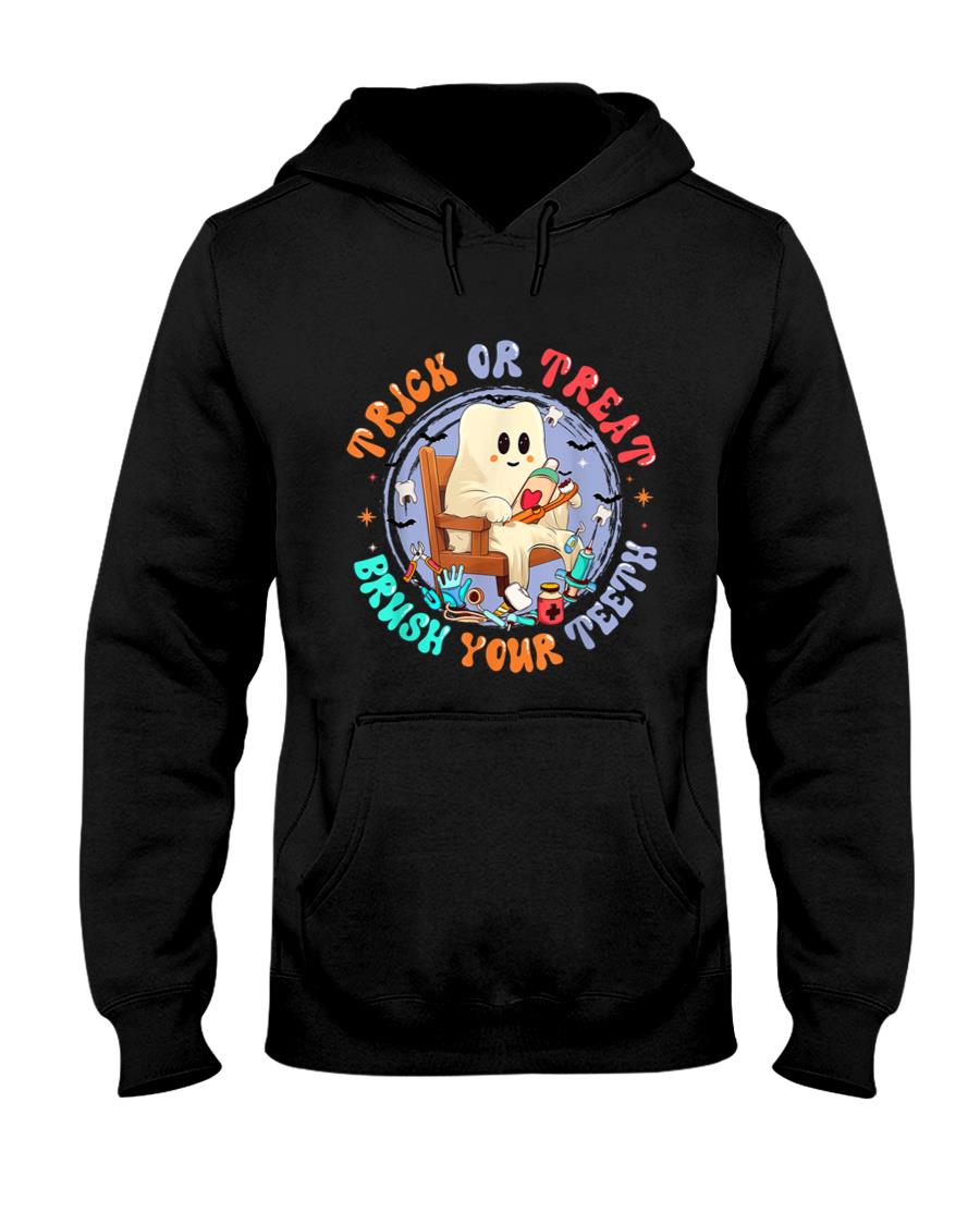 Trick Or Treat Brush Your Teeth Halloween Dentist T-Shirt