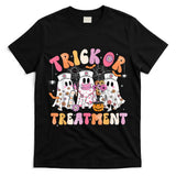 Trick Or Treatment Ghost Nurse Halloween Costume Girl Women T-Shirt