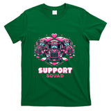 Support Squad Pink Leopard School Bus Driver Breast Cancer T-Shirt