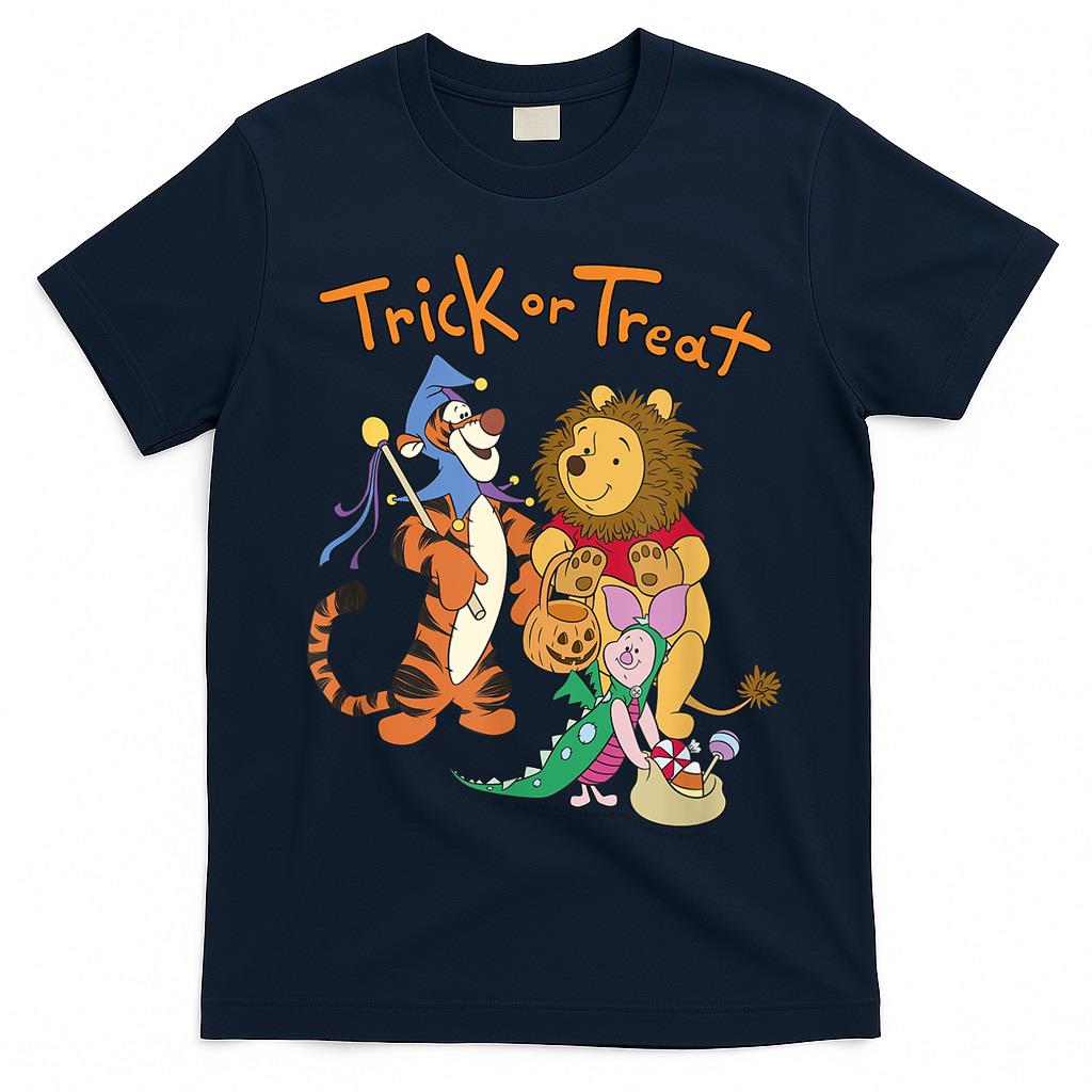 Disney Winnie The Pooh Halloween Group Shot Trick Or Treat T-Shirt