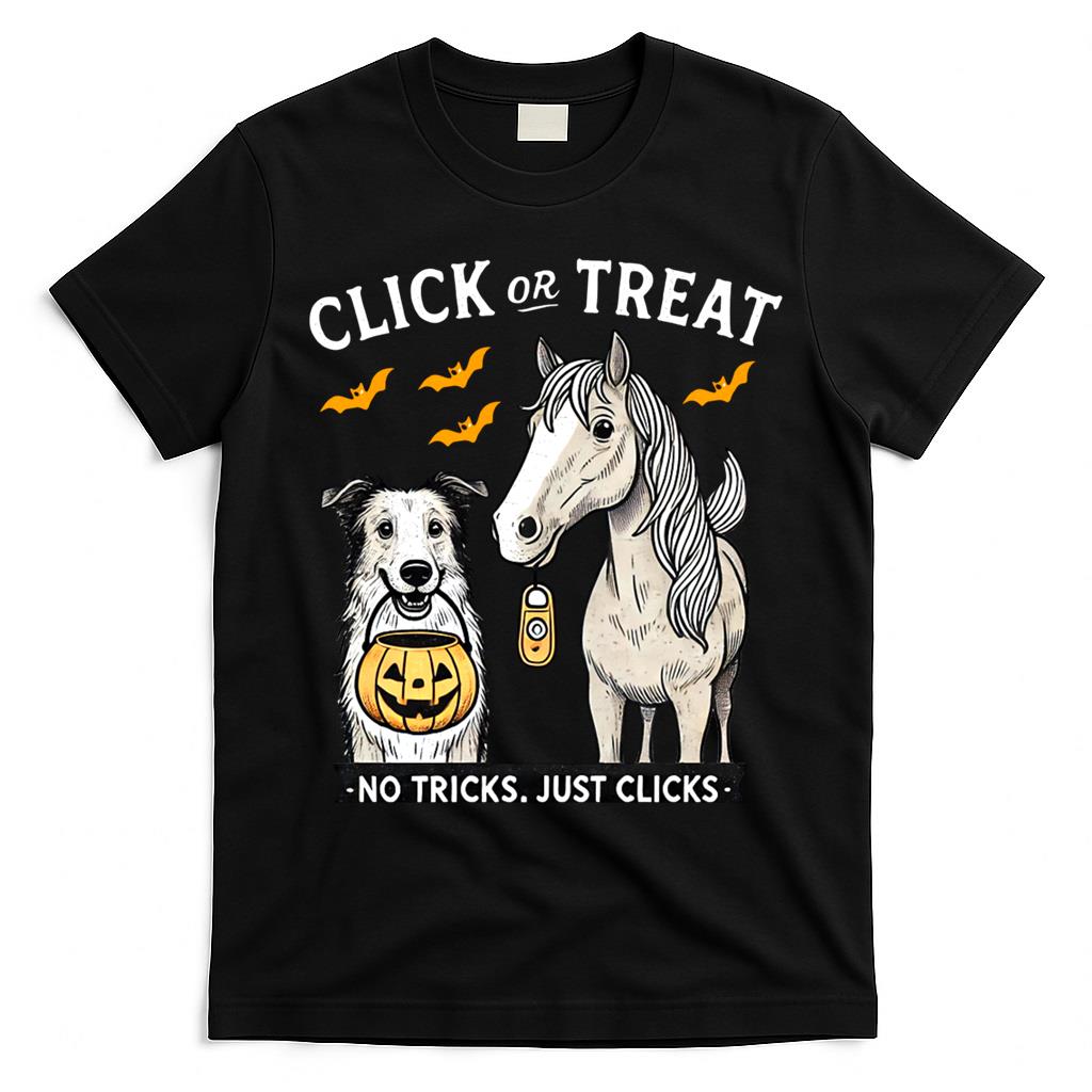 Halloween Clicker Training - Click Or Treat - No Tricks Just Clicks Essential T-Shirt