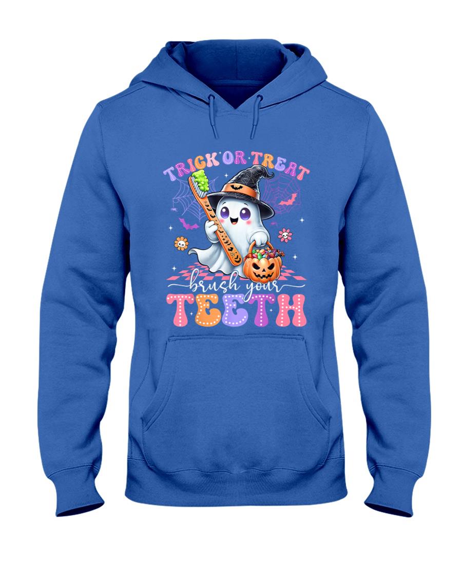 Retro Halloween Trick Or Treat Brush Your Teeth Cute Dentist T-Shirt