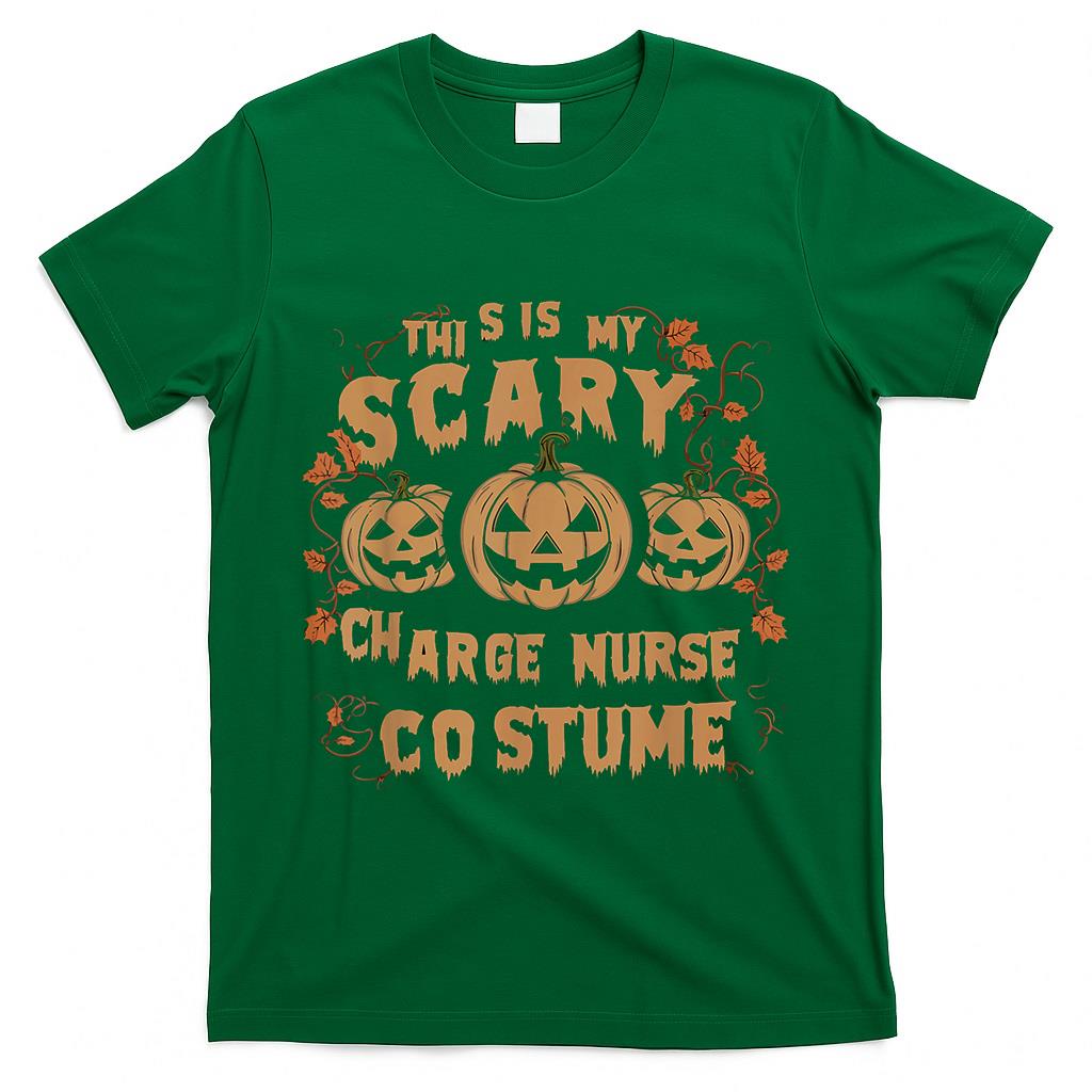 Charge Nurse Halloween Spooky Nursing Trick Or Treat T-Shirt