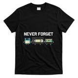 Retro Nostalgia - Never Forget VHS Tape Cassette Floppy Disk - 80s & 90s Gift T-Shirt