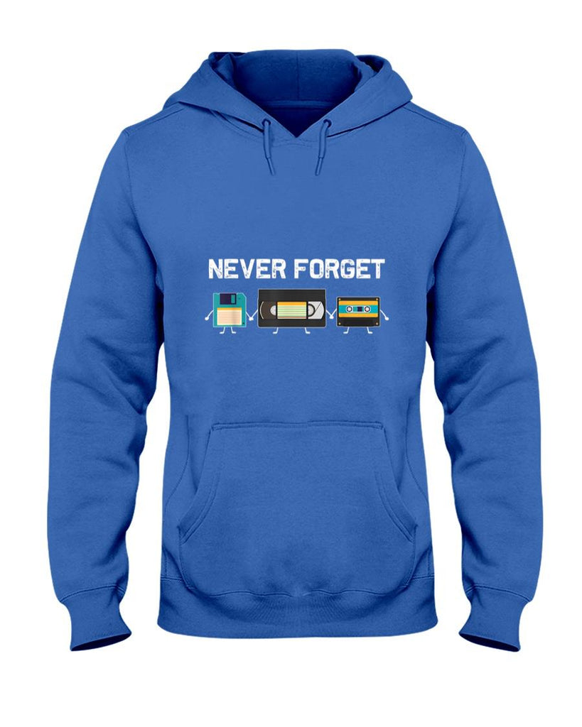 Retro Nostalgia - Never Forget VHS Tape Cassette Floppy Disk - 80s & 90s Gift T-Shirt