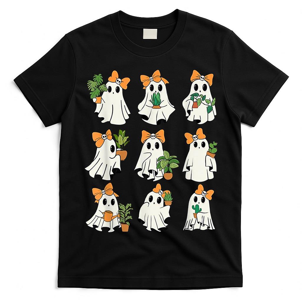 Funny Ghost Plant Spooky Season Trick Or Treat Halloween T-Shirt