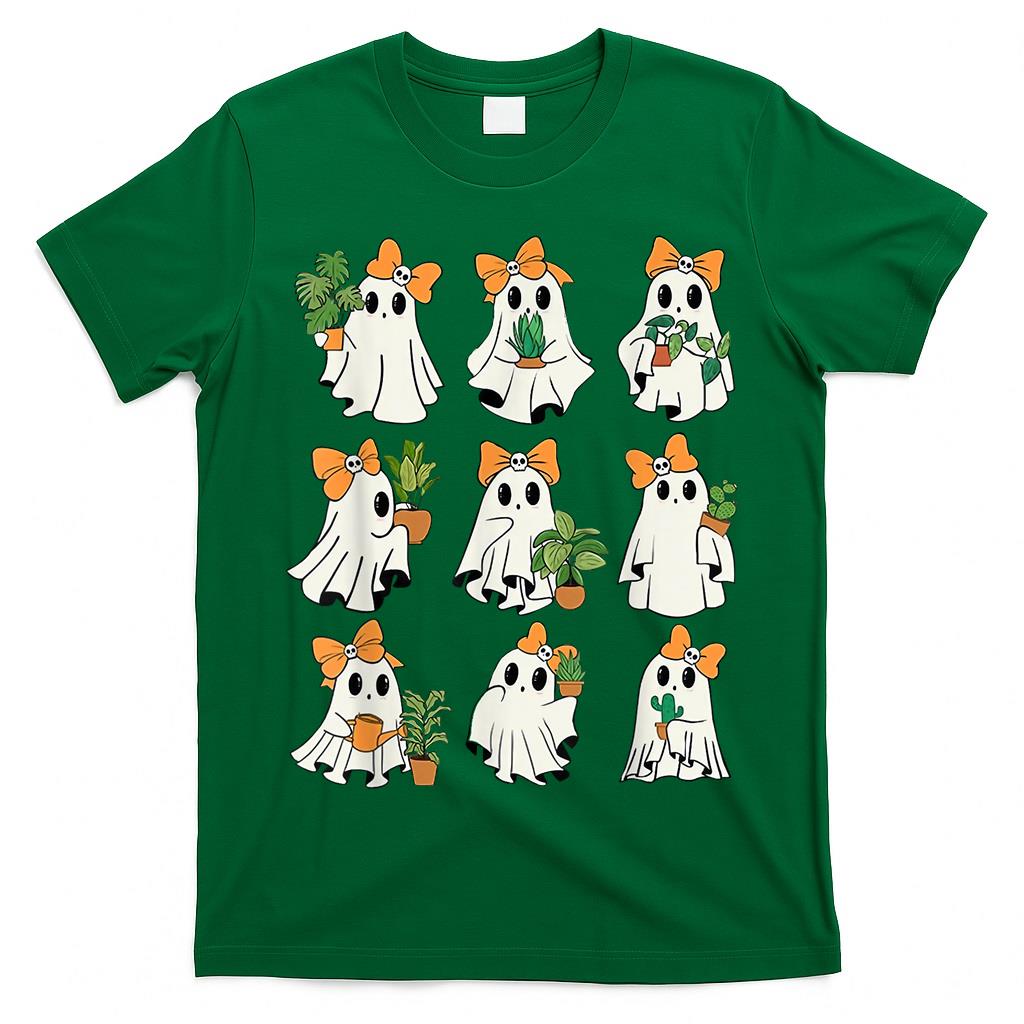 Funny Ghost Plant Spooky Season Trick Or Treat Halloween T-Shirt