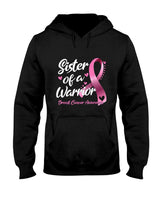 Womens Breast Cancer Fighter Awareness Sister Of A Warrior T-Shirt