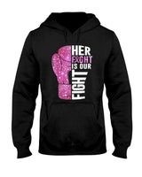 Her Fight Is Our Fight Boxing Glove Breast Cancer Awareness T-Shirt