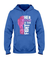 Her Fight Is Our Fight Boxing Glove Breast Cancer Awareness T-Shirt