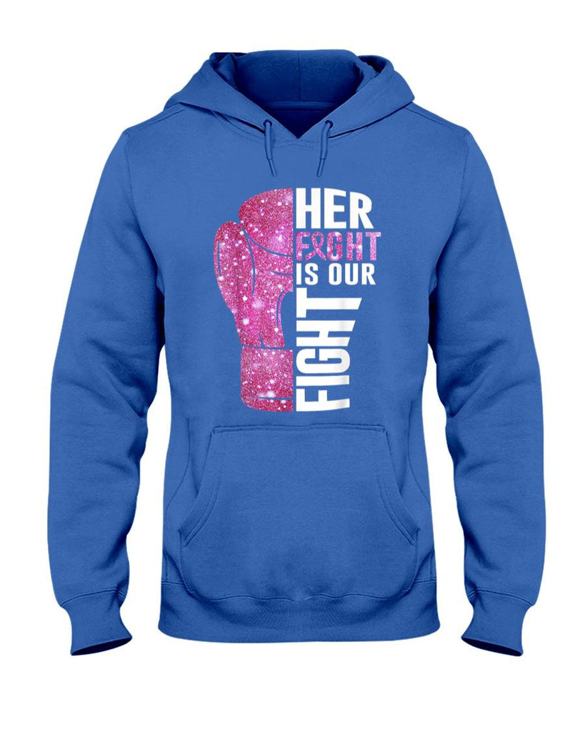 Her Fight Is Our Fight Boxing Glove Breast Cancer Awareness T-Shirt
