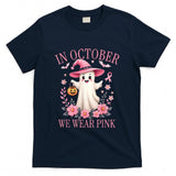 In October We Wear Pink Breast Cancer Awareness Halloween T-Shirt_1