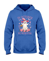In October We Wear Pink Breast Cancer Awareness Halloween T-Shirt_1