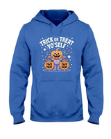 TRICK OR TREAT YOSELF A happy, pumpkin-headed character shows off a haul of candy bags. For the Ha T-Shirt