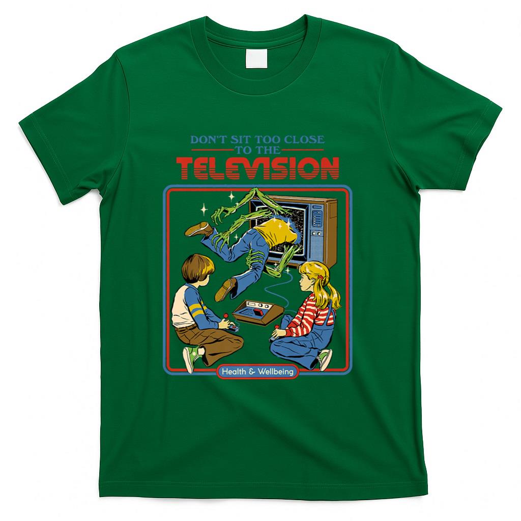 Retro Nostalgia - Don't Sit Too Close TV Retro Dark Humor Premium T-Shirt