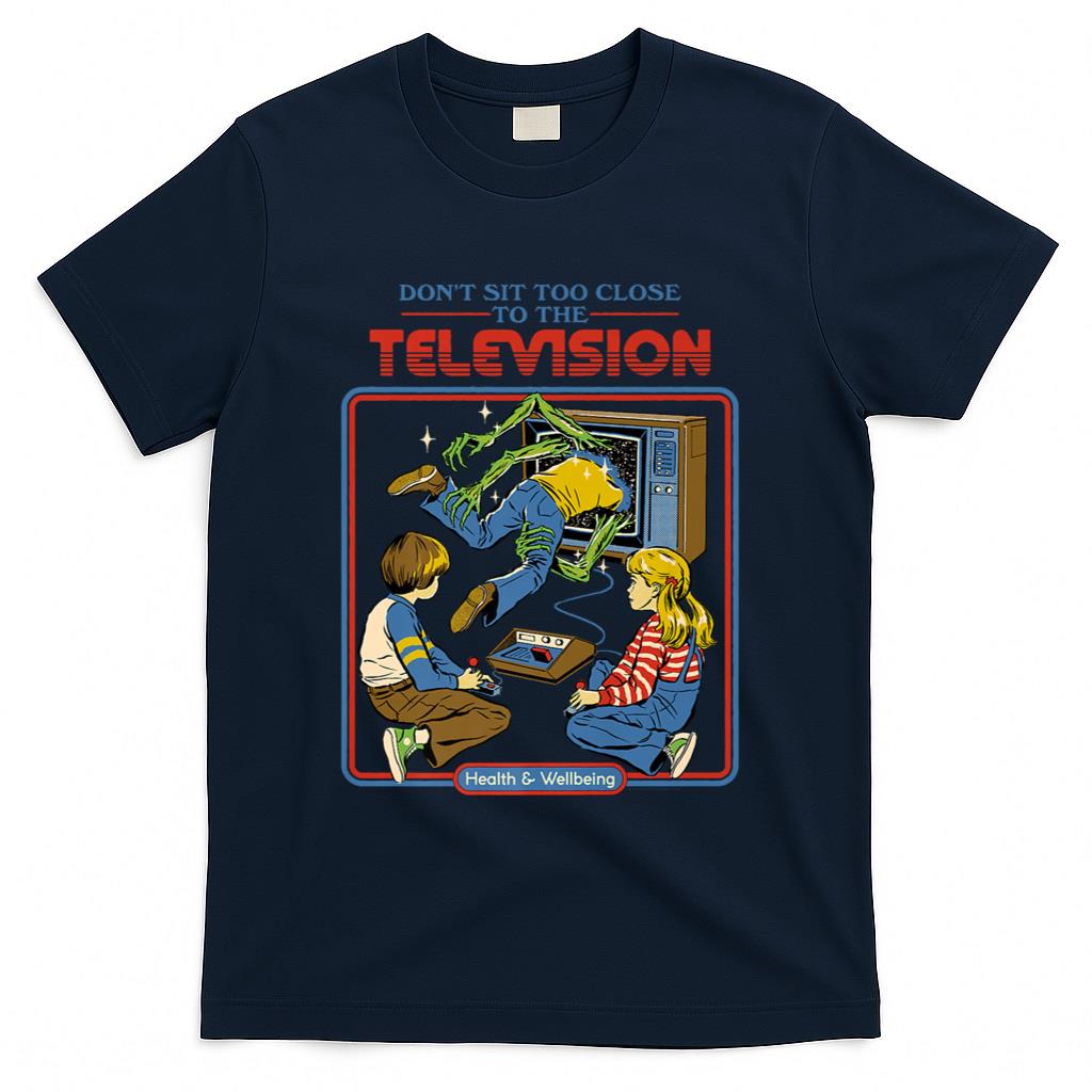 Retro Nostalgia - Don't Sit Too Close TV Retro Dark Humor Premium T-Shirt