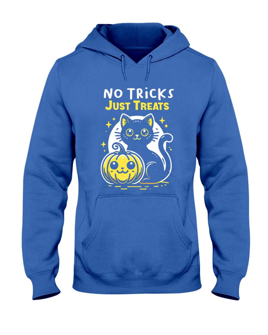 No Tricks, Just Treats, Cute Halloween Cat Oversized T-Shirt