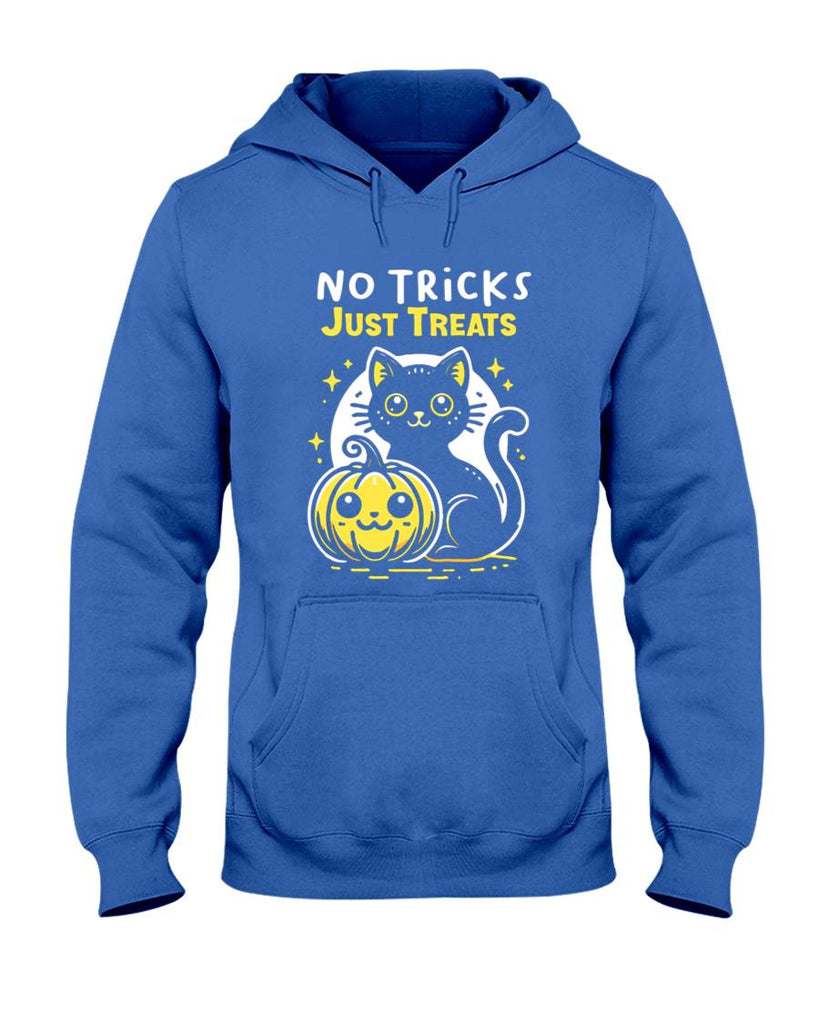 No Tricks, Just Treats, Cute Halloween Cat Oversized T-Shirt