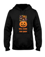 Will Scare for Candy – Trick-or-Treat Pumpkin Bag Design Classic T-Shirt