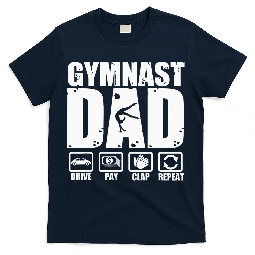 Gymnast Dad Proud Gymnastics Father Humor T-Shirt