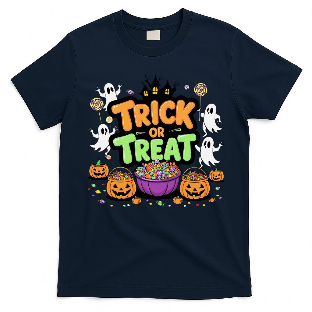 Trick or Treat Halloween V-Neck T-Shirt