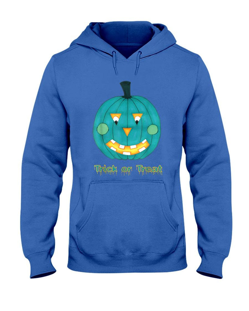 Halloween Teal Pumpkin Jack O Lantern Face Trick or Treat T-Shirt